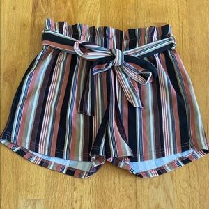 Rue21 High Waist Black and Pink Shorts